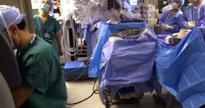 Robotic surgery performed remotely from USA on patient in Africa…