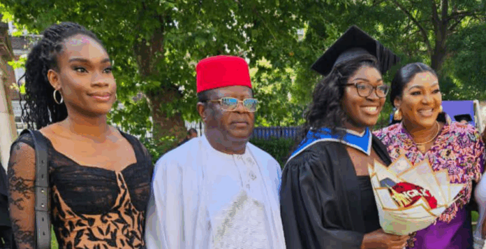 David Umahi’s daughter graduates from UK university with first class in Robotics Engineering
