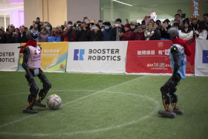 Newsdeck: China’s “robot Olympics” sees humanoids compete in table tennis and football.