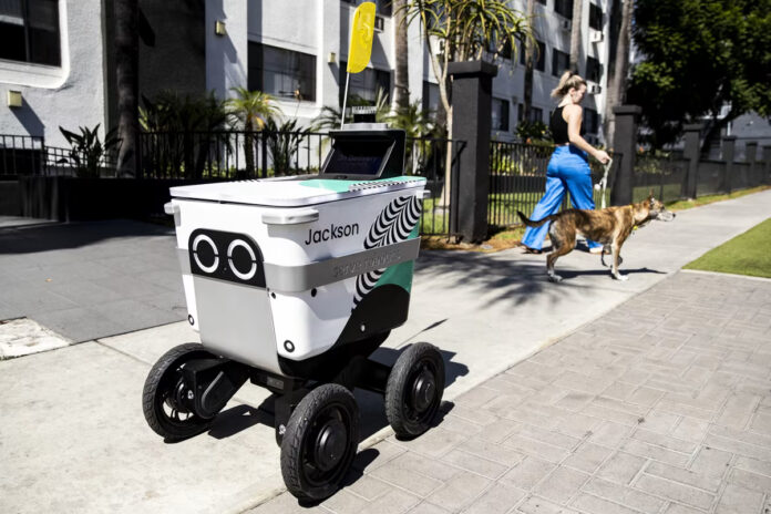 The robots that deliver food have human names, and blinking eyes. But they are not our friends