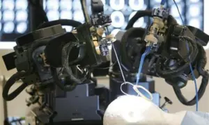 Medical experts perform surgery in Islamabad using the Toumai surgical robotic robot