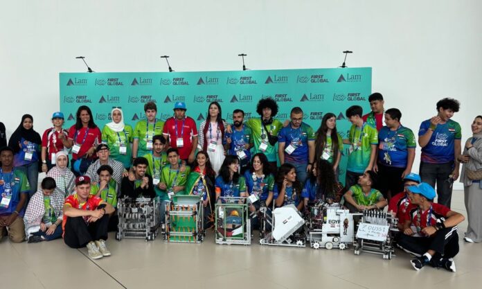 Students Compete—and Cooperate—in FIRST Global Robotics Challenge