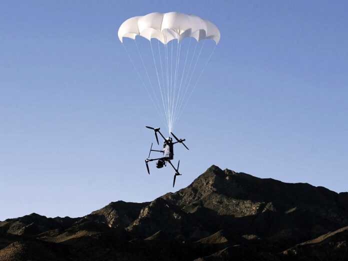 First DJI drone parachute cuts rotors off in 600 ms to save people and equipment